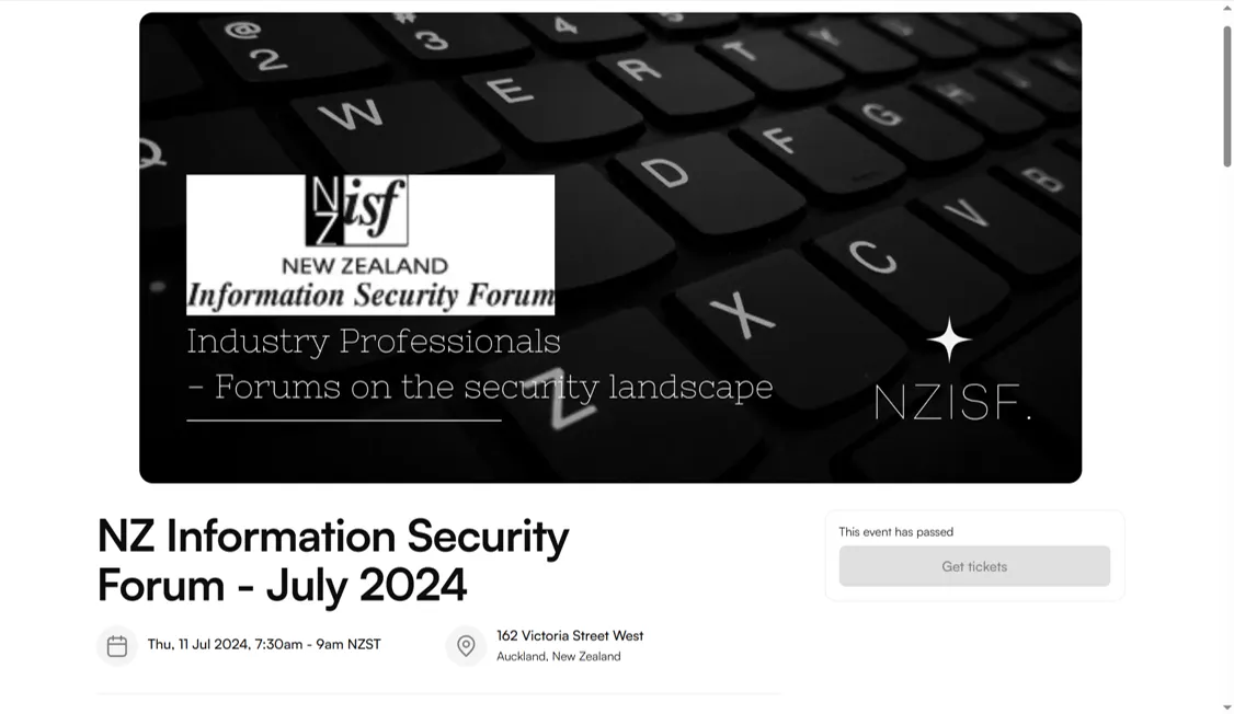 NZISF Seminar