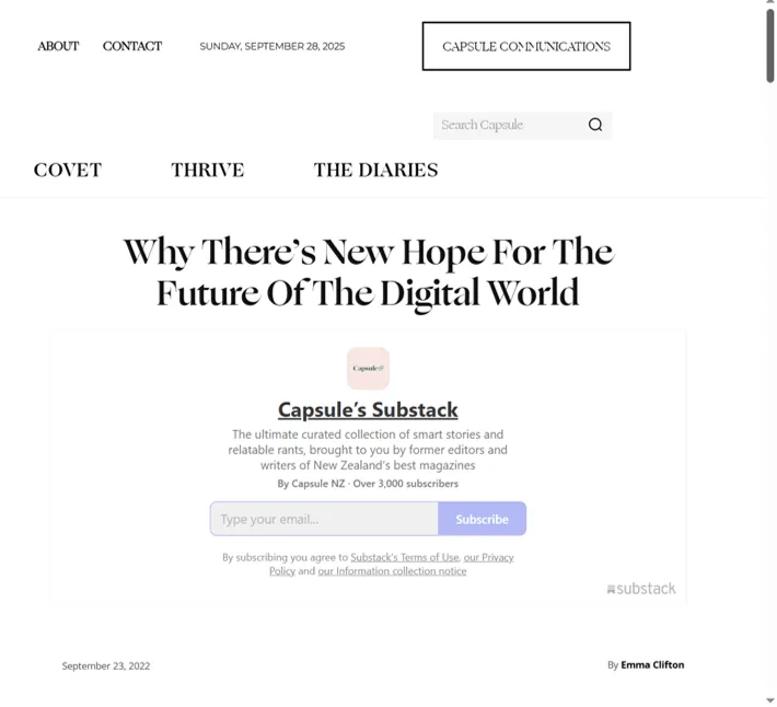 Capsule NZ article on Web3